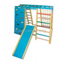 Plac zabaw zewnętrzny BAMBINO 19 Maxi sosna ścianka kolor