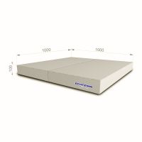 Materac gimnastyczny składany 100x100x10